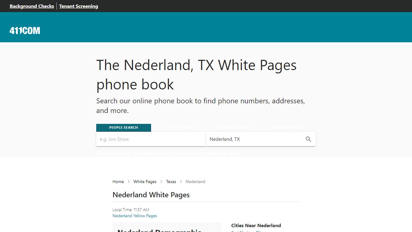 Nederland White Pages - Phone Books in Texas (TX) | 411