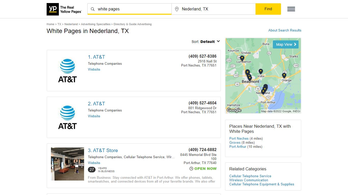 White Pages Locations & Hours Near Nederland, TX - YP.com